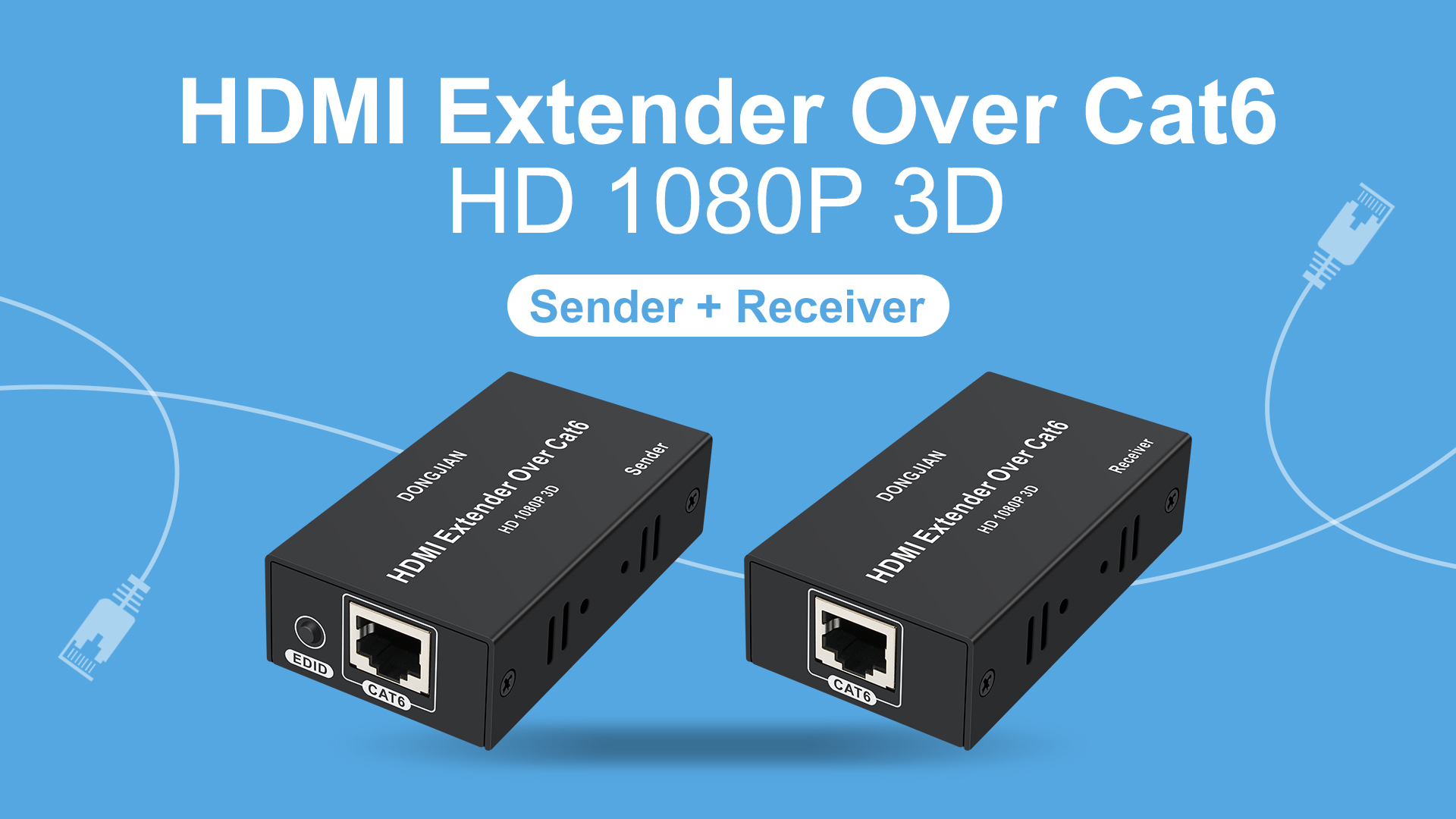 Amazon.com: HDMI Extender 196ft HDMI Over Single Cat5E/6/7 HDMI